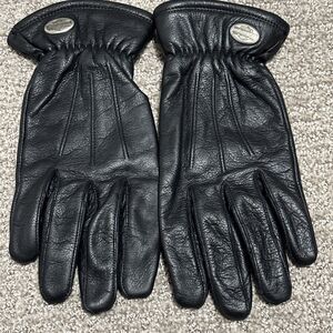 Harley-Davidson Motorcycle Men's Black Leather Gloves Size Large Biker